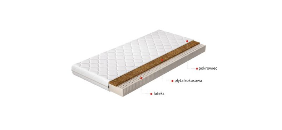 Materac Lateksowy Marionel 180x200 Hipoalergiczny pokrowiec Matracok-ágybetét
