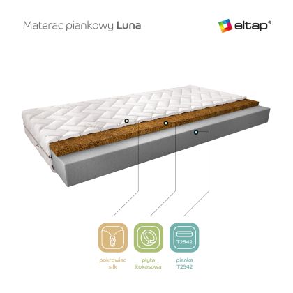 Materac Piankowy Luna 120x200 Silk Matracok-ágybetét